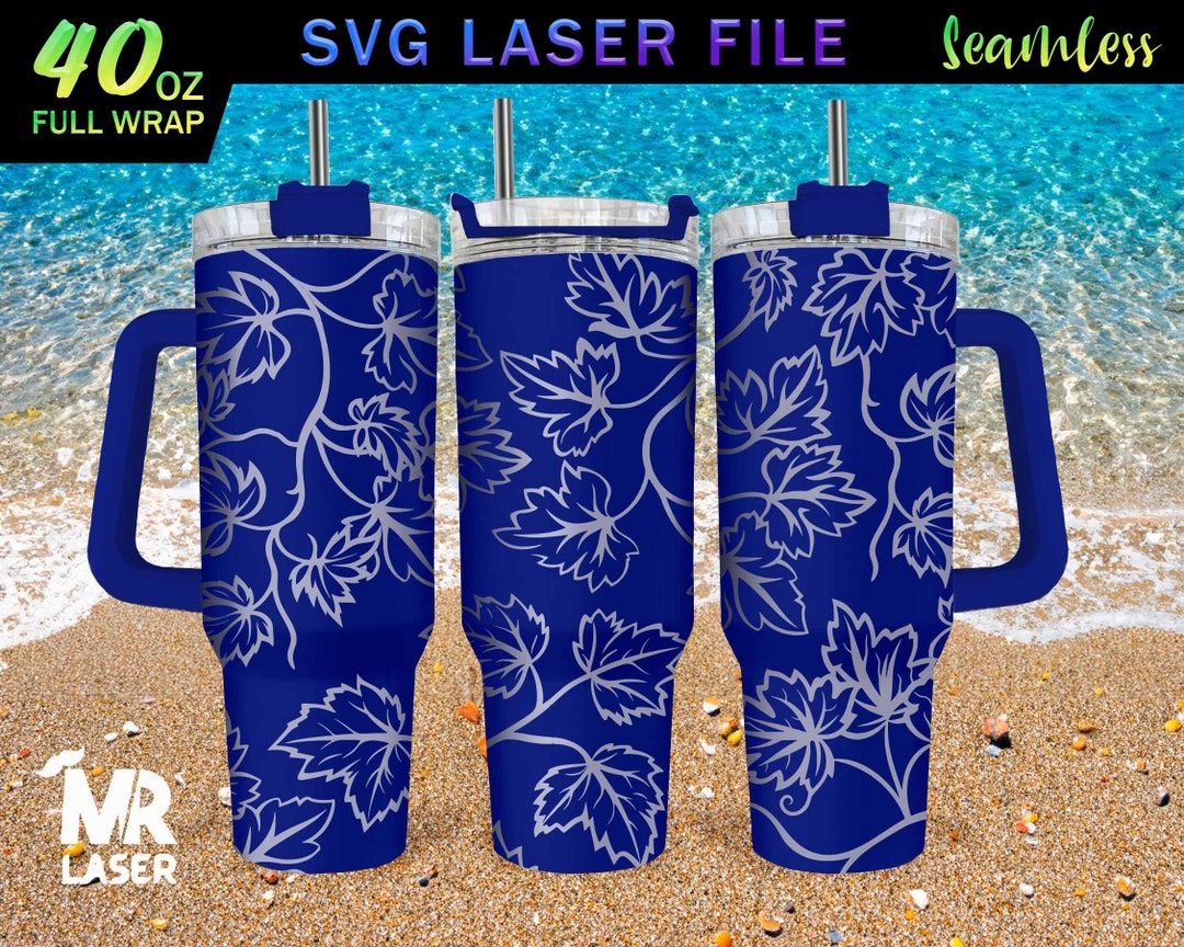 Vine Leaf Laser Engraved Full Wrap Design for 40oz Tumbler - Etsy
