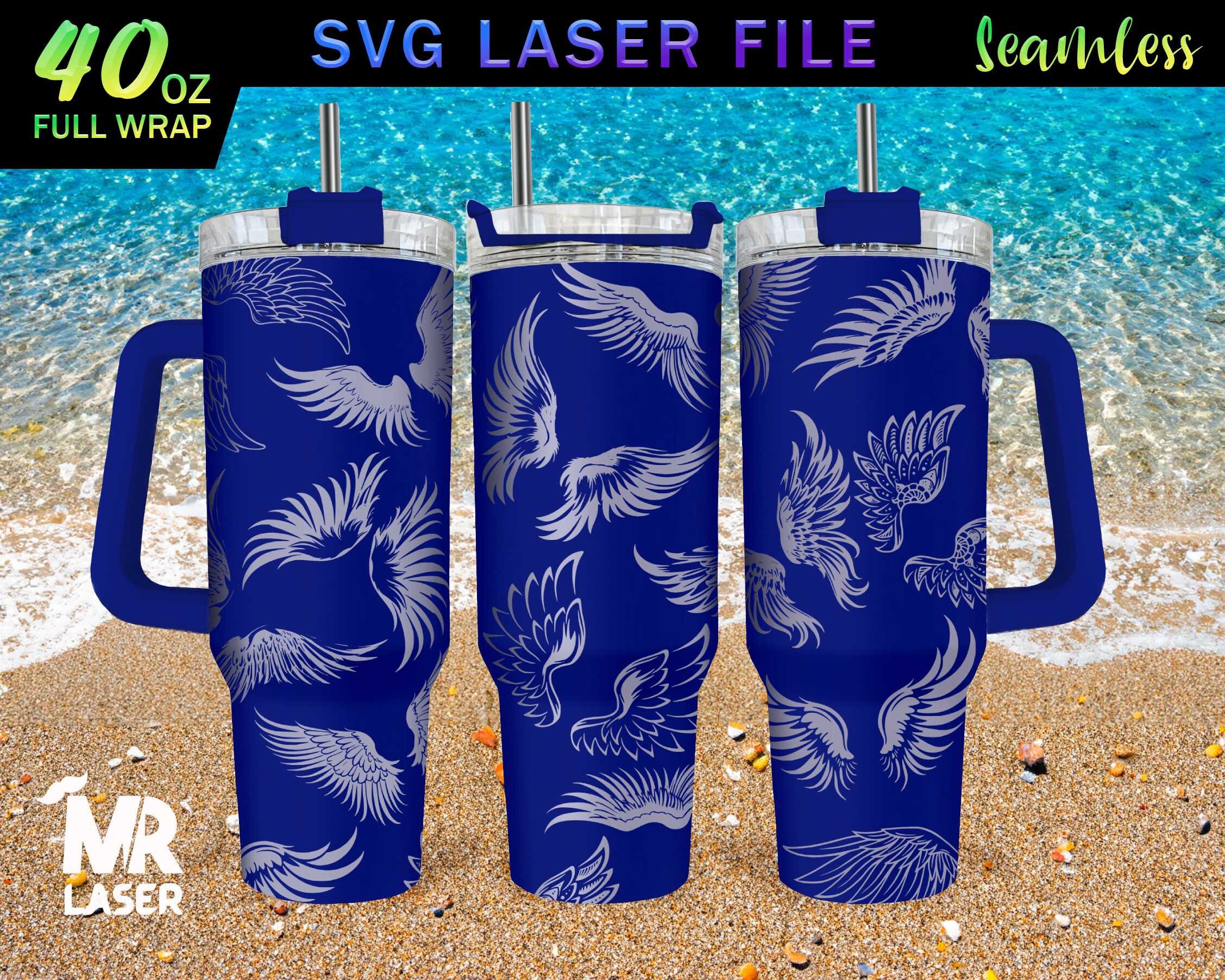Wings Laser Engraved Full Wrap Design for 40oz Tumbler Wings - Etsy