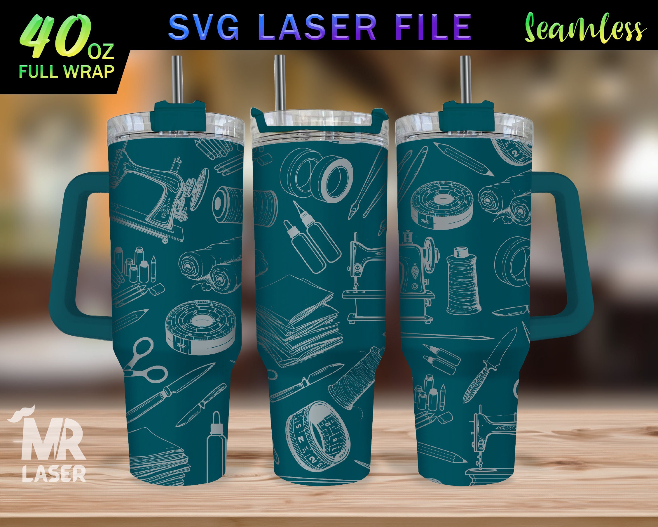 Crafting Laser Engraved Full Wrap Design for 40 Oz Tumbler, Craft SVG ...