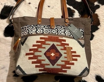 Myra Amber Cool Messenger Tote Shoulder Canvas Bag 2909- 12 Purse