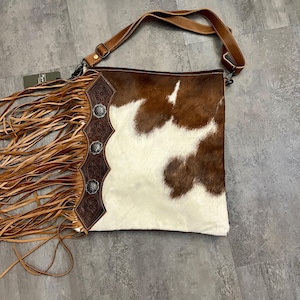 Myra Bag Genuine Leather Cowhide Little Sunflower Hand  display picture 1