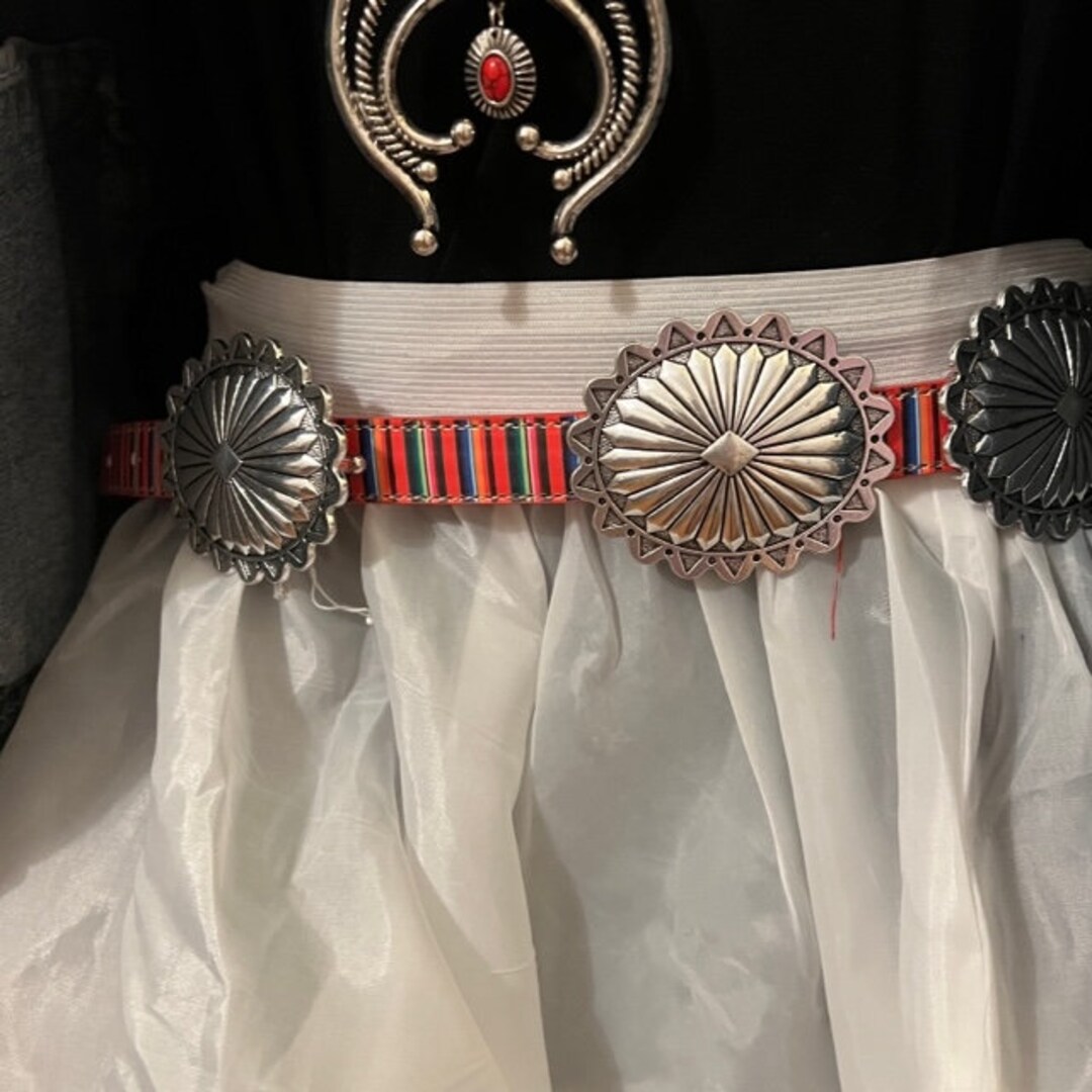 Red Aztec Western Belt - Etsy