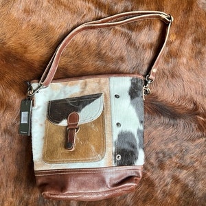 Myra Bag Genuine Leather Multi Hides Shoulder Bag 1166- 38
