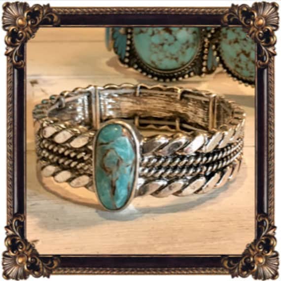 Etsy turquoise deals bracelet