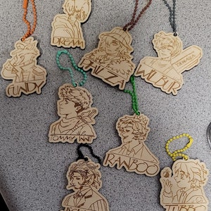 Dream SMP Keychains, Bag Tag... (Choose; Wilbur, Dream, JSchlatt, Fundy, Tommy Innit, Ranboo, Philza, Tubbo, MumboJumbo, Grian )