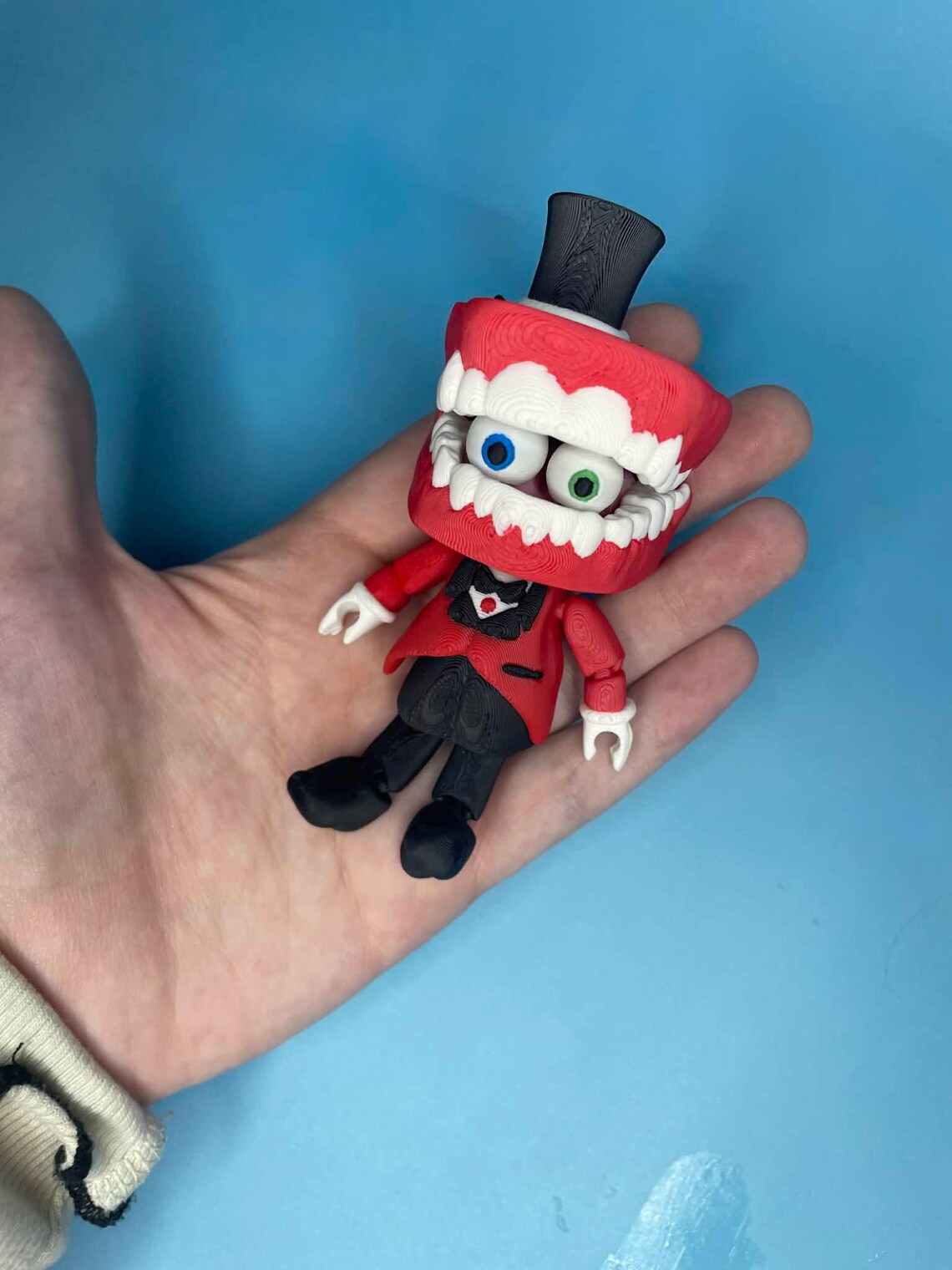 Puppet Ringmaster Ringmaster 3D Printed Articulated Toy - Denture Circus Figure -fidget ...