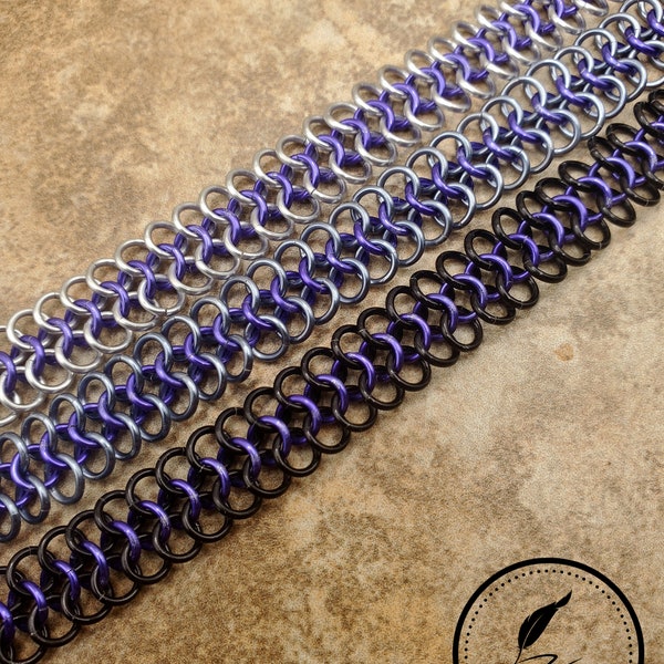 Purple European 4-1, Fidget bracelet for adults, chainmail fidget bracelet, anxiety jewelry, tactile bracelet, sensory jewelry, stim jewelry