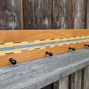 Hook rack keyboard key small wardrobe design coat hook hook small coat rack skateboard upcycled wood