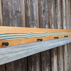 Coat rack hook rack wardrobe design skateboard upcycling unique high-quality hook rack