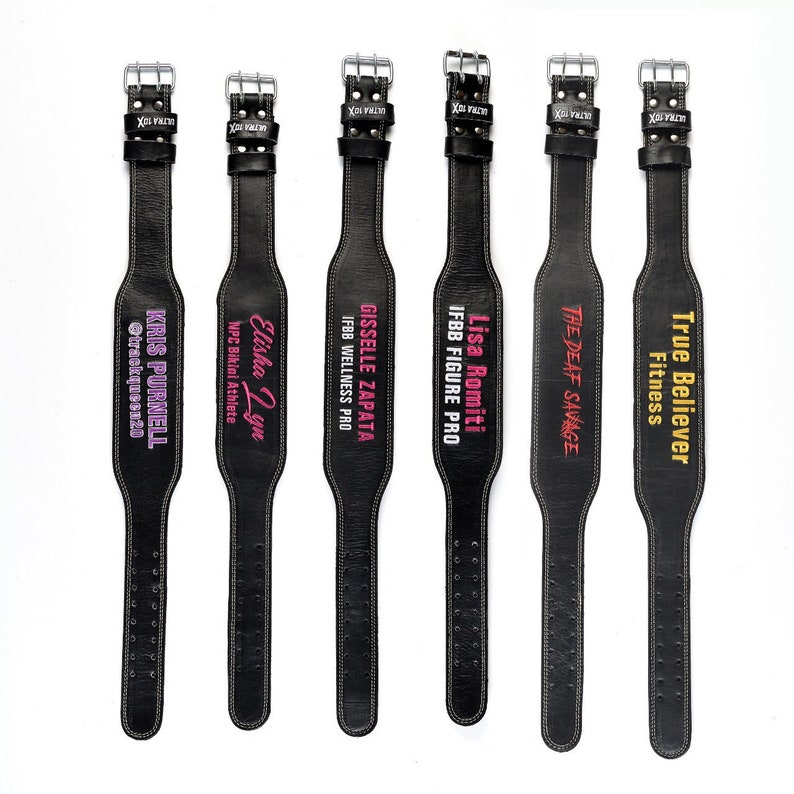 Ifbb Personalized Pro Leather Gym Belts Strength Training Gym Etsy