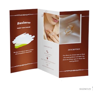 Editable Tri-Fold Brochure Template, Multipurpose Brochure Layout, TriFold Business Brochure Design, Editable Brochure Template