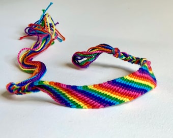 Gilbert Baker Gay Pride Flag Striped Friendship Bracelet