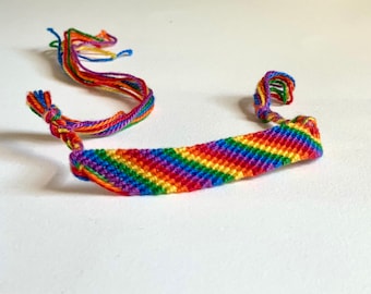 Gay Pride Flag Striped Friendship Bracelet