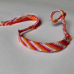 Lesbian Pride Flag Striped Friendship Bracelet