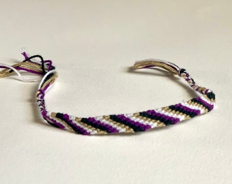 Asexual Pride Flag Striped Friendship Bracelet