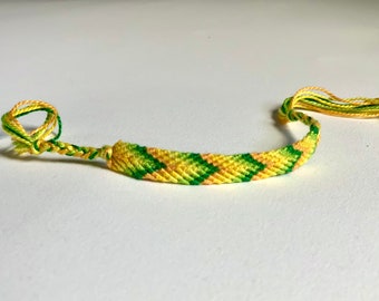 Yellow-Green Gradient Friendship Bracelet