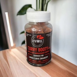 LyvWel Curvy Booty Supplement Enhance Your Natural Curves | 60 Capsules | 30 days | Physique Enhancement fuller more Volumptious figure