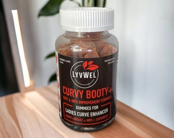 LyvWel Curvy Booty Supplement Enhance Your Natural Curves | 60 Capsules | 30 days | Physique Enhancement fuller more Volumptious figure