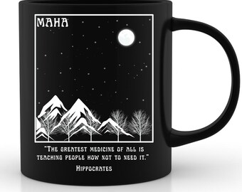 MAHA coffee mug, MAHA definition mug, Make America Healthy Again mug, The greatest medicine Hippocrates, Bobby Kennedy Mug, Gift for MAHA