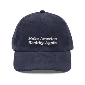 MAHA hat, Make America Healthy Again Vintage Corduroy Cap, MAHA Embroidered Hat, Make America Healthy Again Baseball Hat, RFK Jr Hat