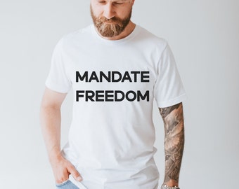 Unisex Freedom-T-shirt: minimalistisch mandaat: vrijheidsontwerp