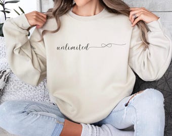 Unlimited Sweatshirt, Manifestation Sweatshirt, Infinity Sign Sweatshirt, Becoming Supernatural, Spiritual Awakening Sweatshirt