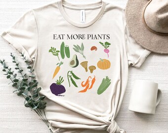 Vegan Shirt, Gift for Vegetarians, Vegan t-shirt, Animal rights shirt, Powered by Plants, Friends not Food