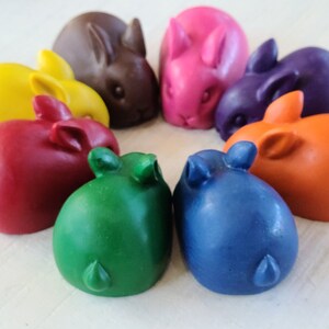 Hasenbuntstifte - Lokal gewachsene Beswaxbuntstifte - Osterhasenkorb Geschenk - Kinder-Ostern-Spielzeug