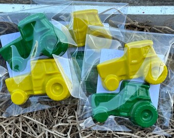Tractor Crayons - Custom Kids Birthday Party Favors