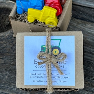Tractor Crayons - Handmade on Small Farm with Natural Beeswax and Recycled Crayons