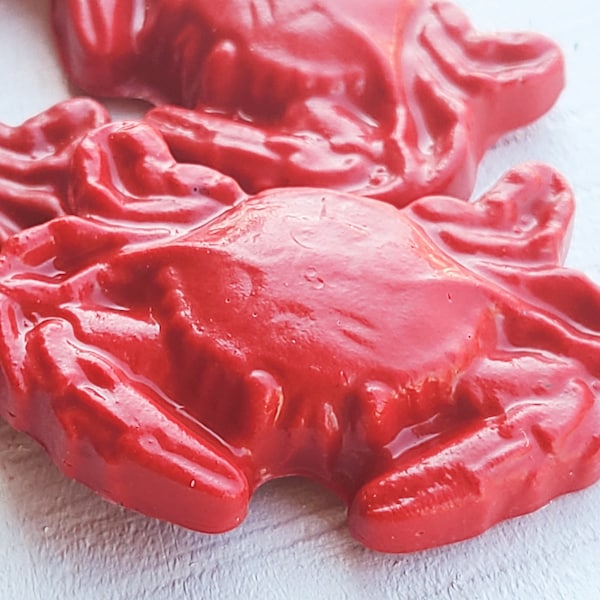 Crab Crayons - Favors for Fisherman Birthday Party - Handmade Beeswax Crayons - Small Farm Made