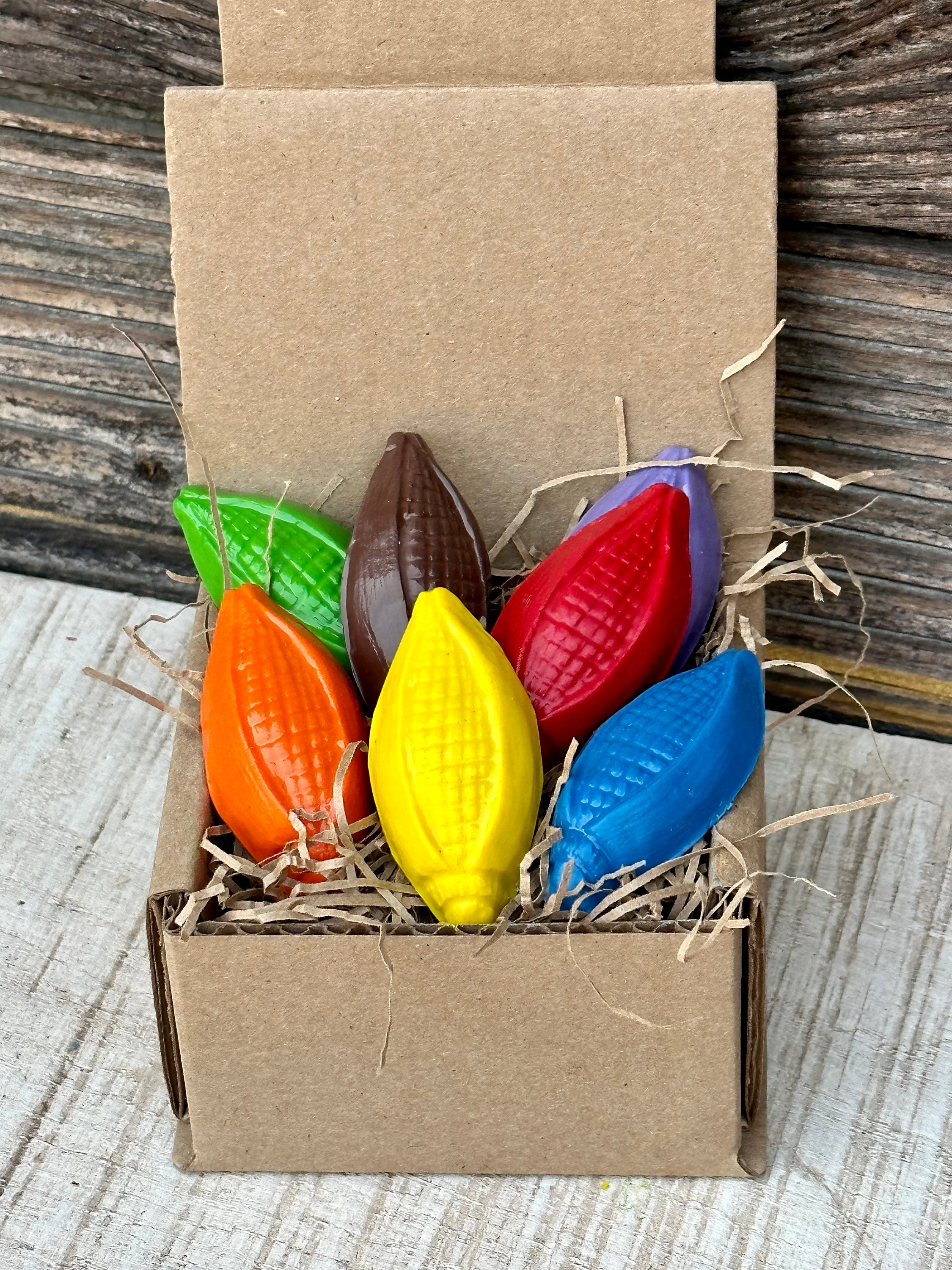 Corn Crayons Kids Thanksgiving Day Table Fall Harvest Etsy