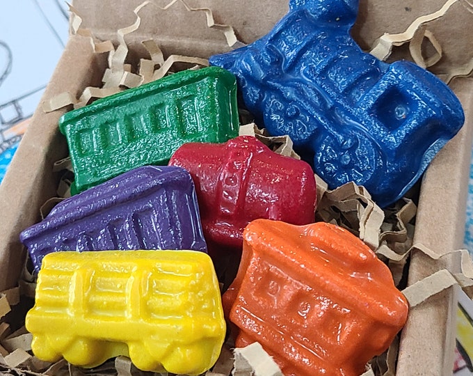 Train Crayons Gift Set: Farm Grown Beeswax Crayons, Party Favors