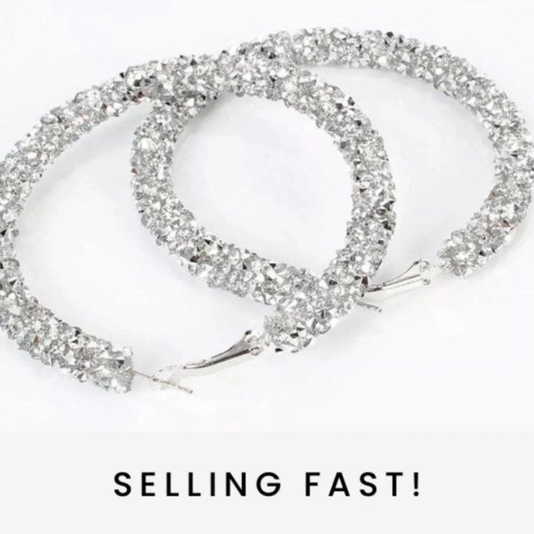 Silver Rhinestone Earrings