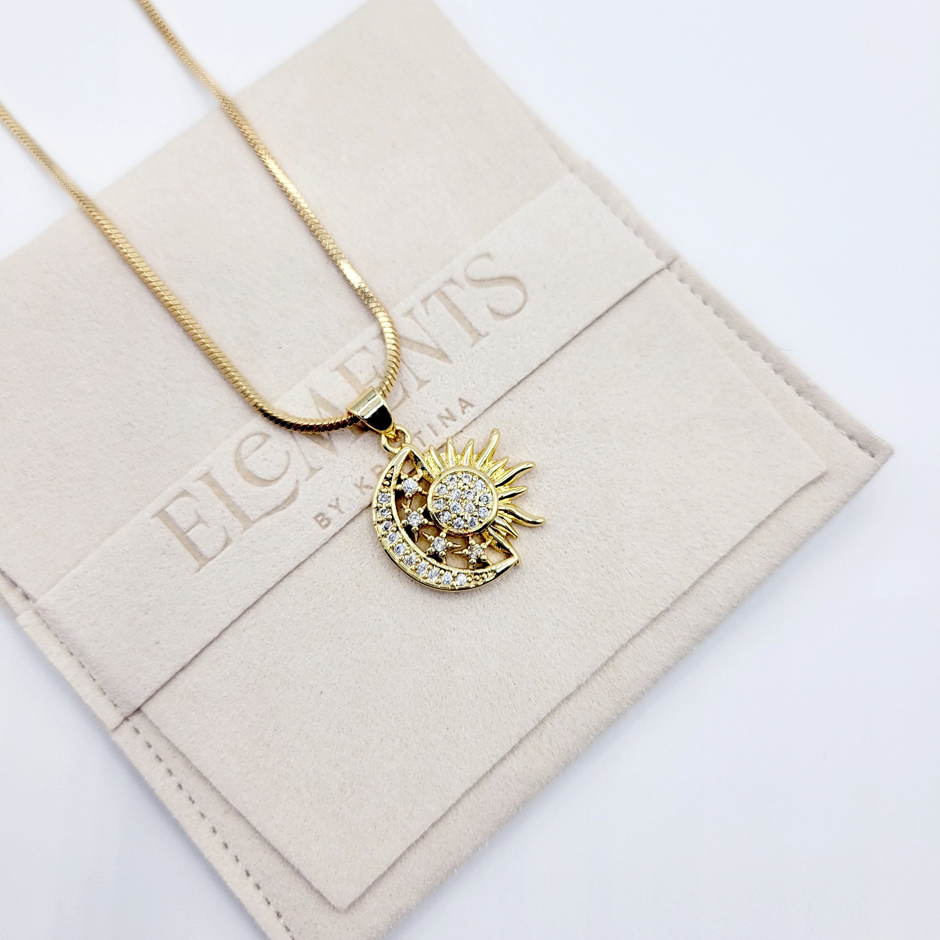 Soy luna necklace cheap moon and sun