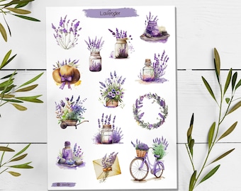 Fields of Lavender Printable Stickers (decorative Sticker Kit) - Etsy