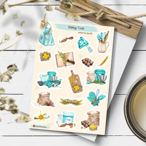 Adesivos de cozimento. Adesivos de cozinha. Adesivos de Bullet Journal. Adesivos de Scrapbook. Adesivos de culinária. Adesivos de planejador. Adesivos de comida