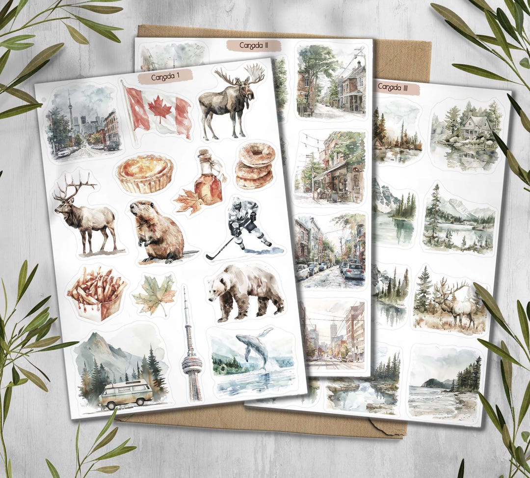 Canada Stickers. North America Stickers. Holiday Travel Stickers ...