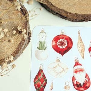 Decoraciones navideñas. Pegatinas de adornos navideños. Pegatinas para álbumes de recortes de Navidad. imagen 9