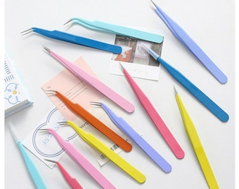 Pincettes pour scrapbooking. Pincettes de couleur autocollantes. Outils stationnaires en acier inoxydable