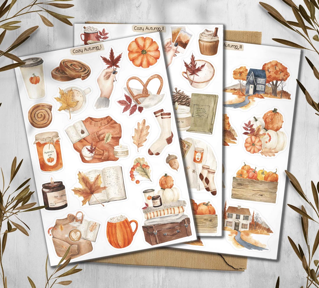 Autumn Sticker. Fall Stickers. Cozy Autumn Stickers. Fall Stickers ...