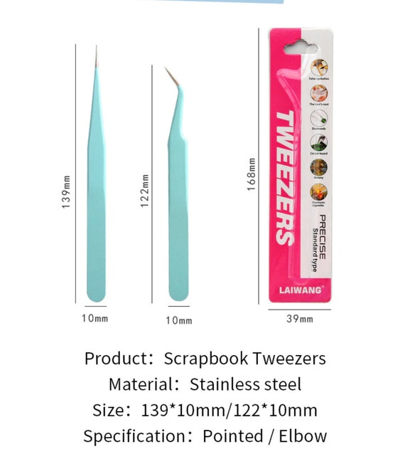Scrapbook Tweezers. Sticker Color Tweezers. Stainless Steel Stationary  Tools 