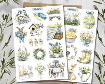 Cottage Spring Stickers. Garden Farmhouse Planner Stickers. Easter scrapbooking