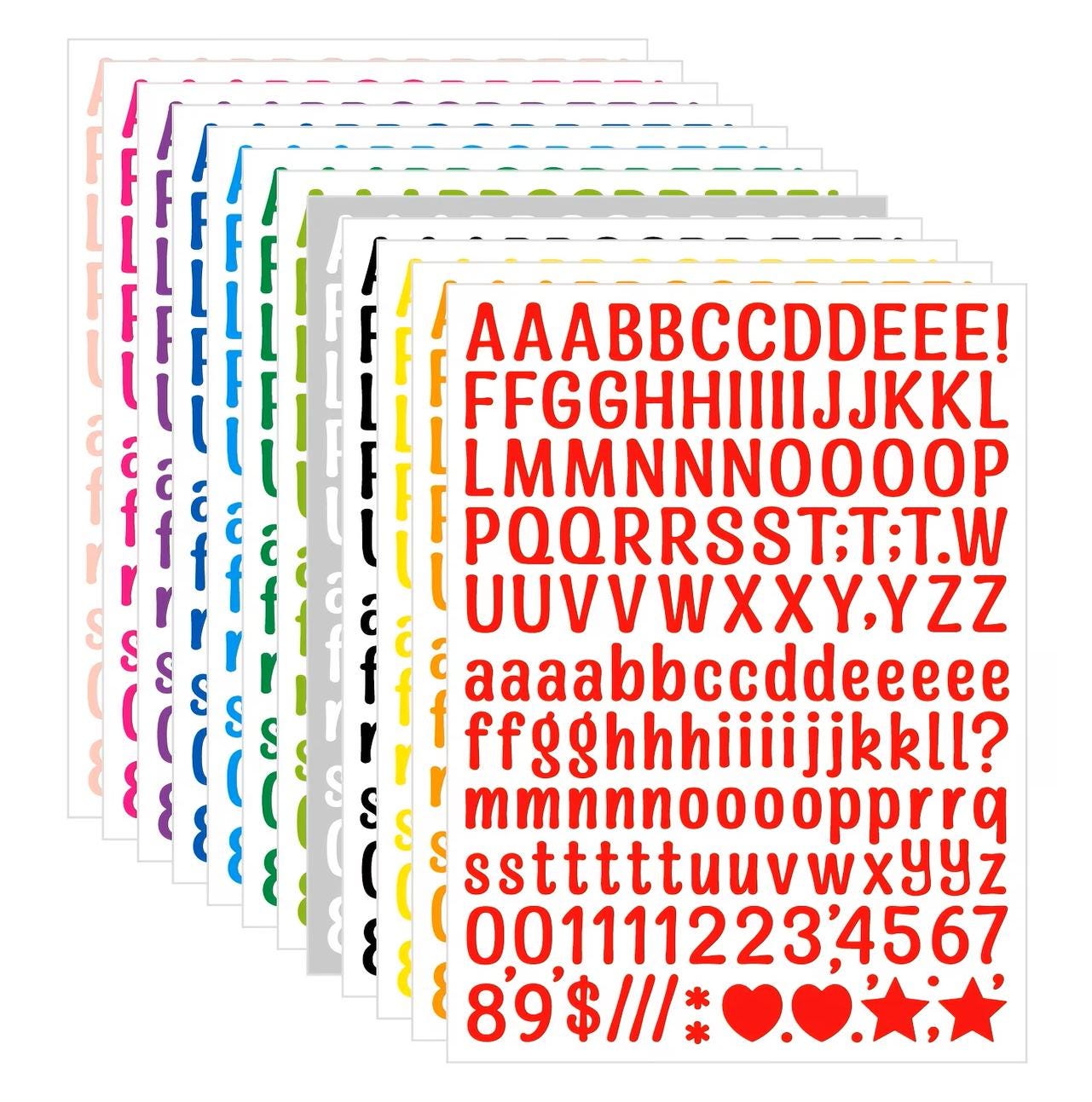 Alphabet Sticker Sheet. Letters Stickers - Etsy