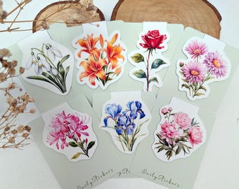 Birth Flower Magnetic Bookmark. Floral Page Marker. Reading Accessories