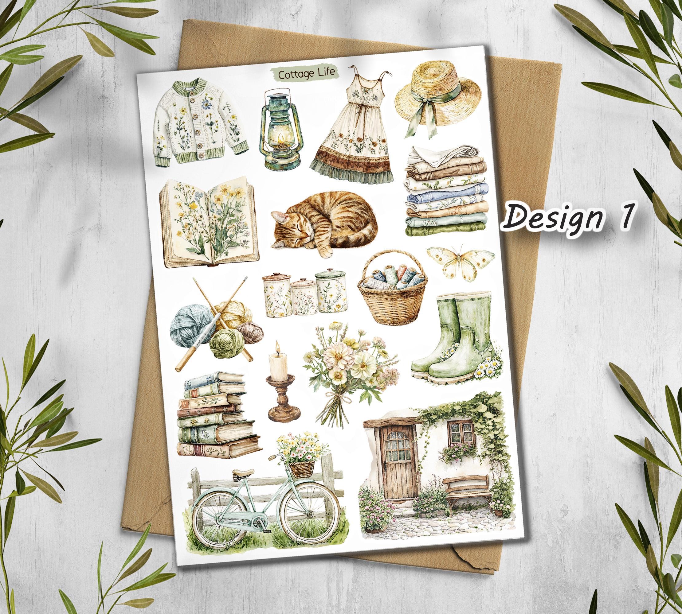 Cottagecore Stickers: Rustic Farm Scrapbook Stickers - Etsy