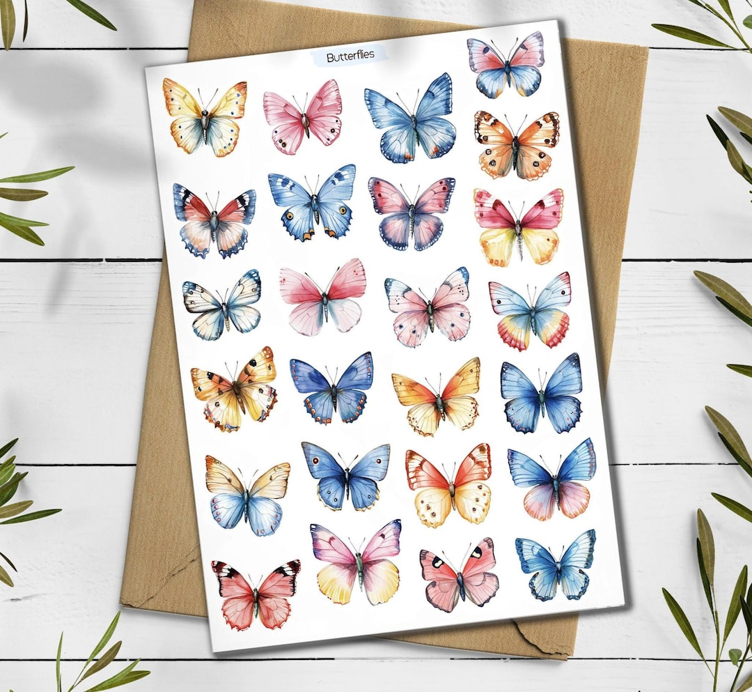 Butterfly Stickers. Moth Stickers. Butterflies Stickers. Cute Insects ...