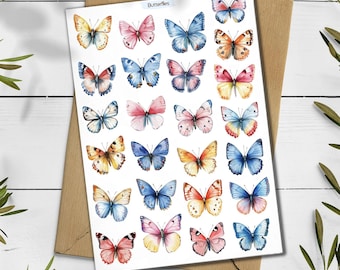 Butterfly and Moth Stickers: Handmade Planner Stickers