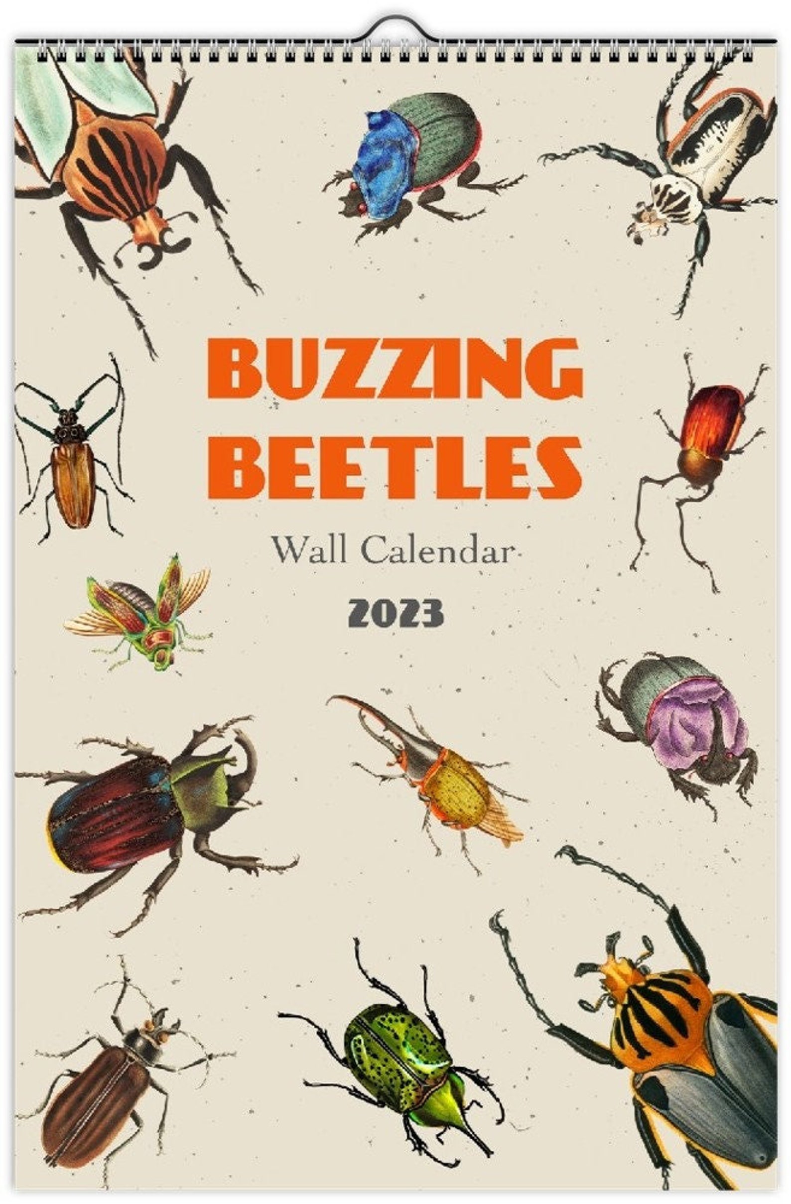 2023 Wall Calendar Beetles Calendar Bugs Calendar 2023 Etsy