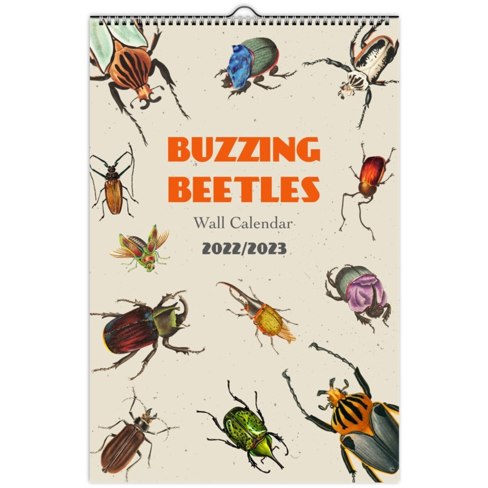 2022 2023 Midyear Calendar Insect Wall Calendar Beetles Etsy Finland